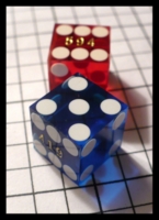 Dice : Dice - 6D - Preceision Red and Blue Small Size - Marion Co Miami June 2010